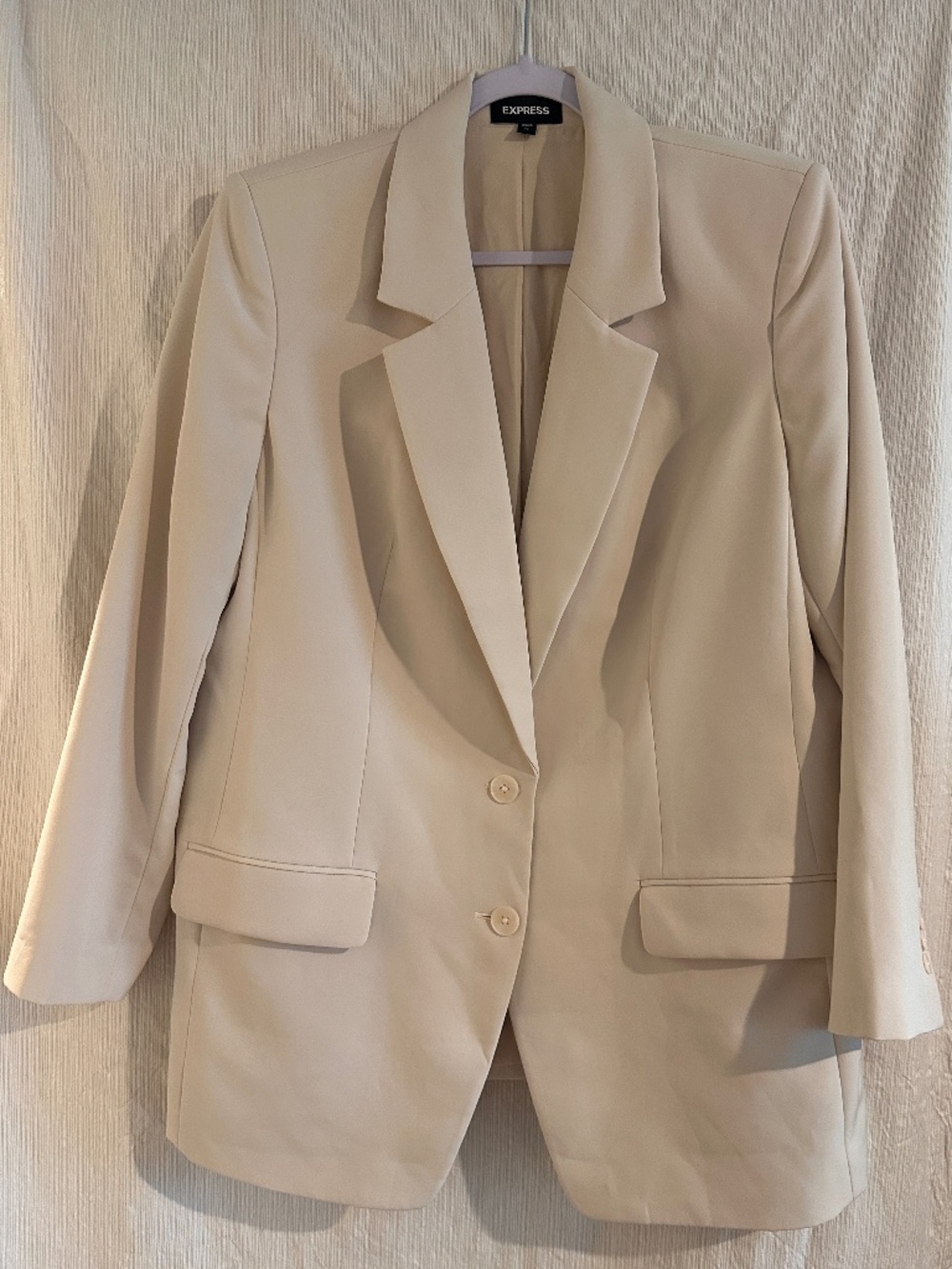 Express Beige Oversized Boyfriend Blazer Size XL